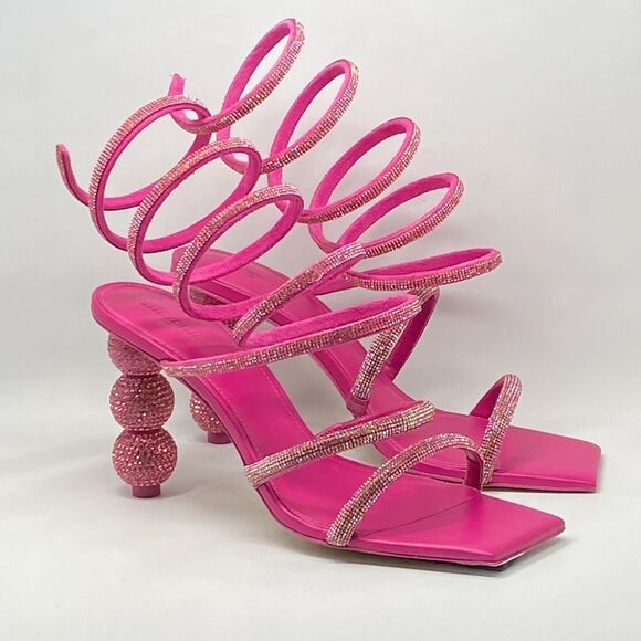 Cult Gaia Lislie Crystal Wrap Sandals size 39 - Picture 3 of 14